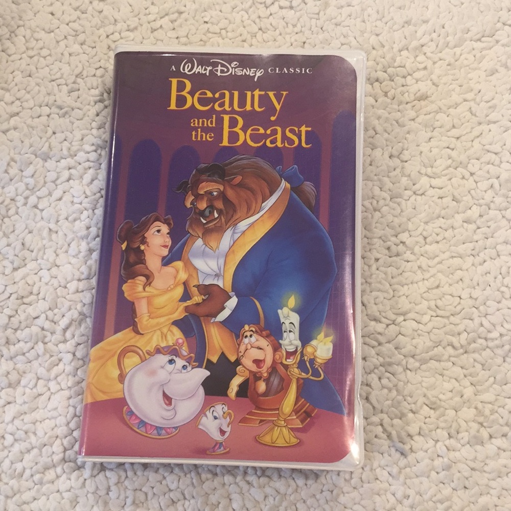 Beauty and the Beast case open never use Vhs Rare